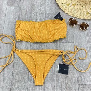 STONE FOX Java Golden Daisy Dot Bikini Set👙L